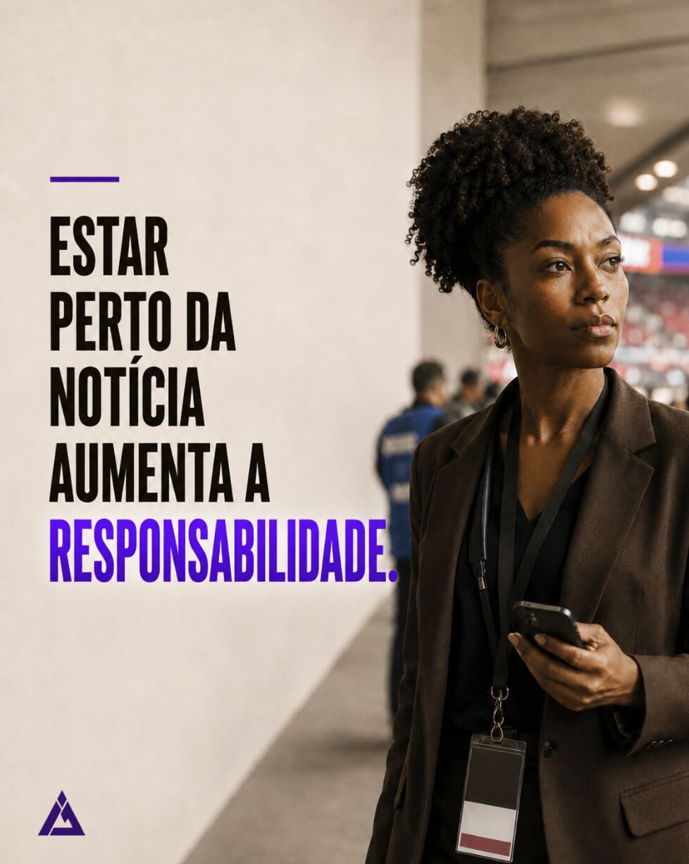 Post artwork by Ibson Junior on LinkedIn: being close to the news increases responsibility.